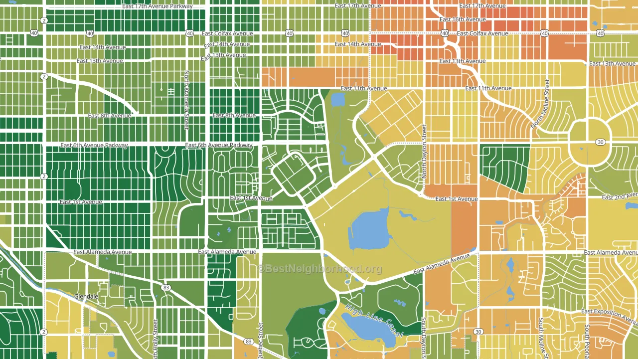 80230, CO block-group voter-turnout map