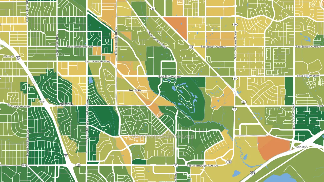 80231, CO block-group voter-turnout map