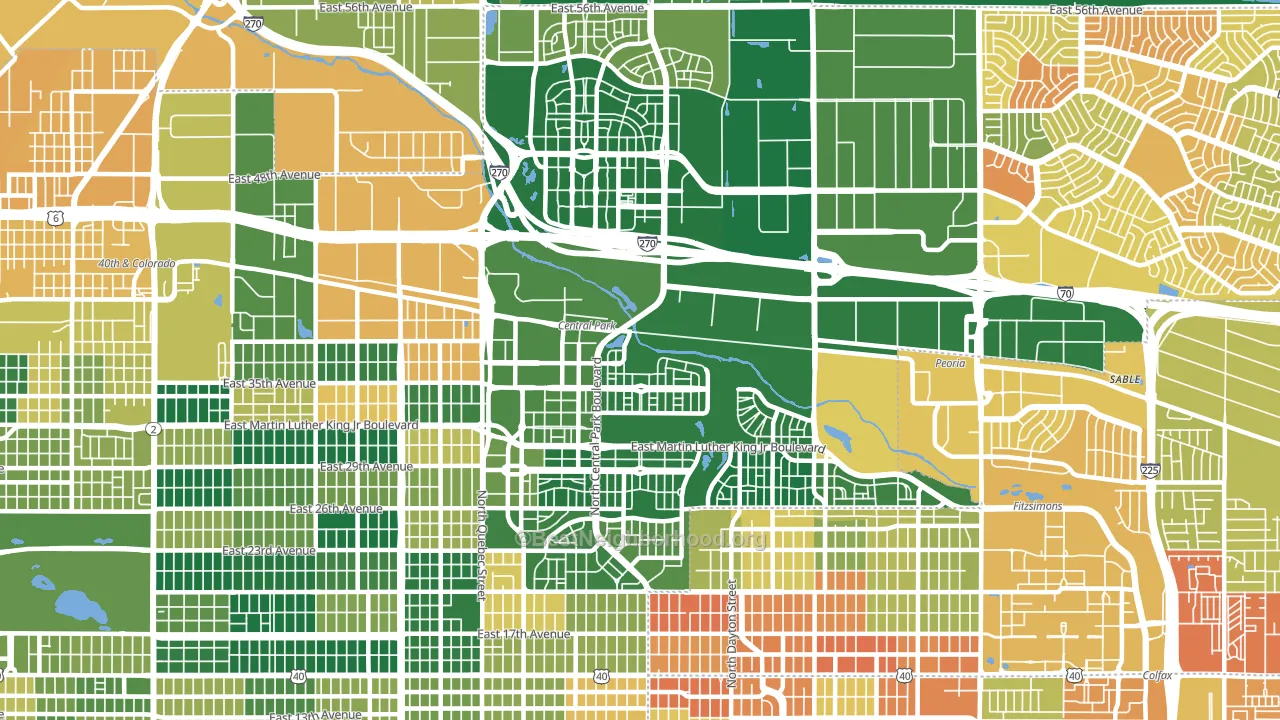 80238, CO block-group voter-turnout map