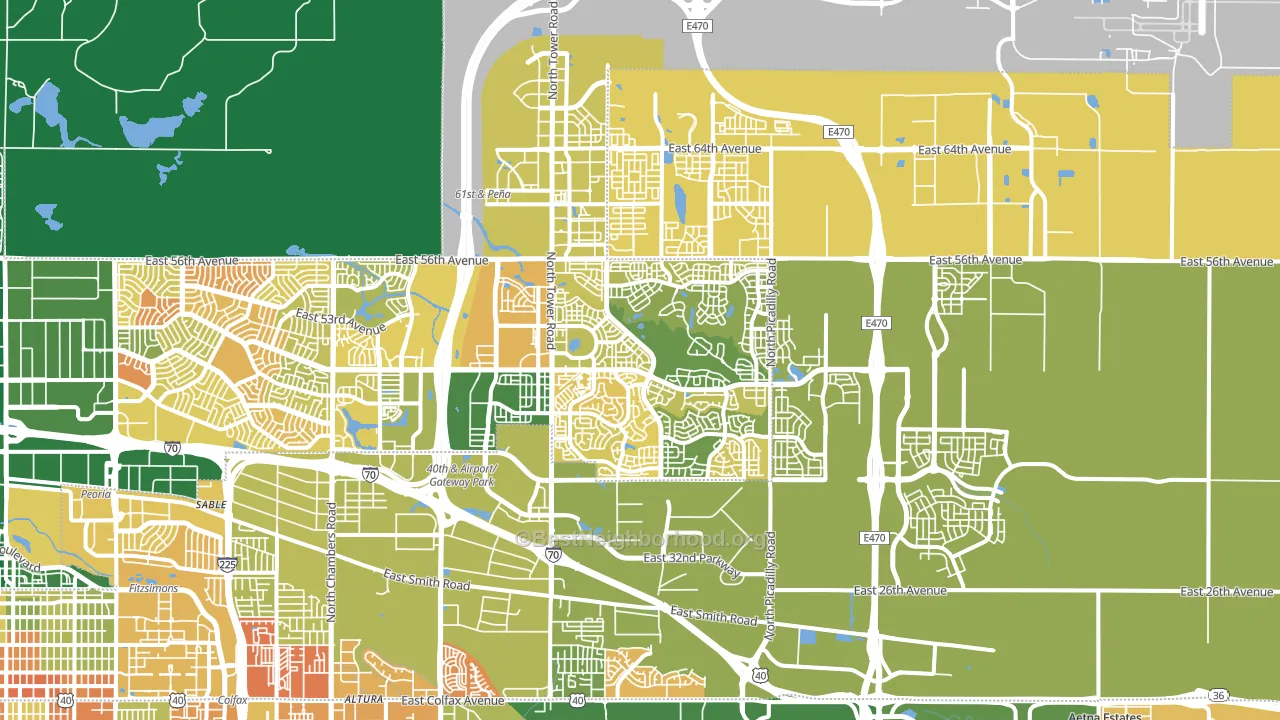 80249, CO block-group voter-turnout map