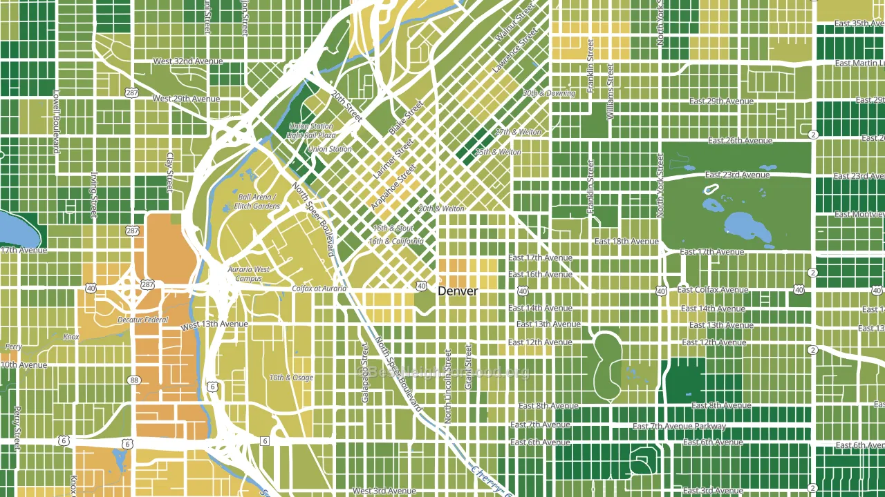 80274, CO block-group voter-turnout map