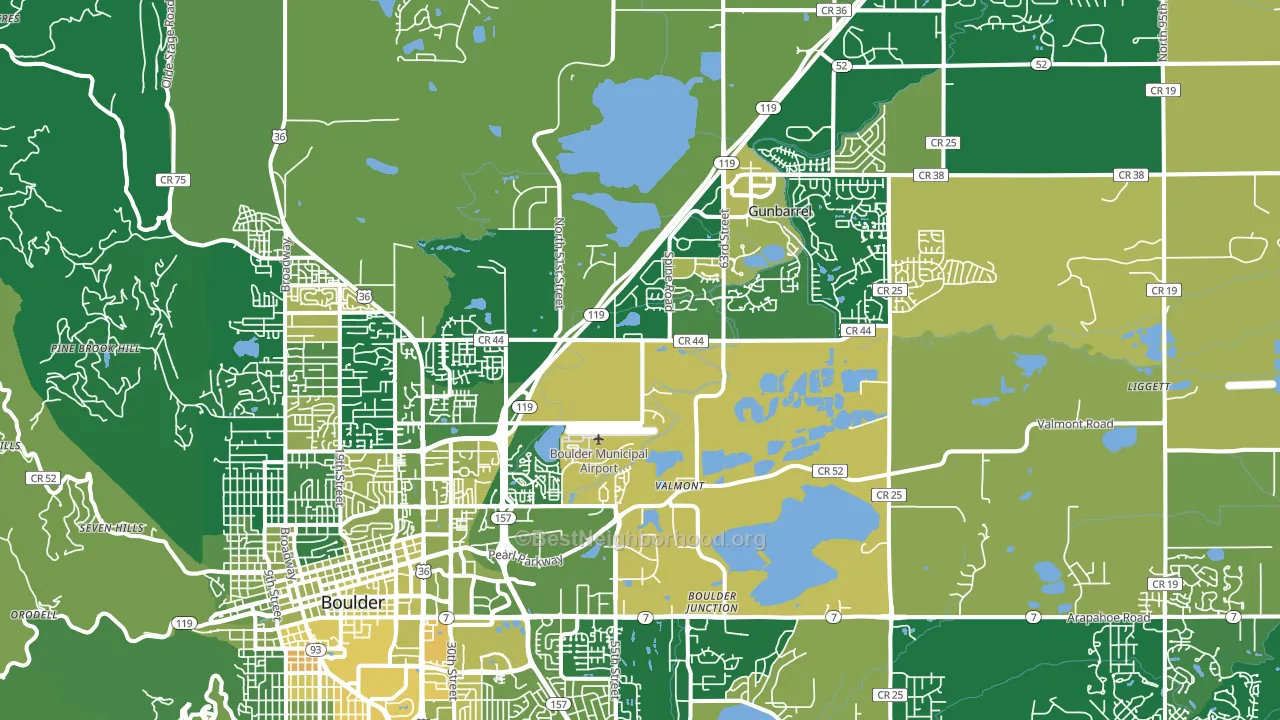 80301, CO block-group voter-turnout map