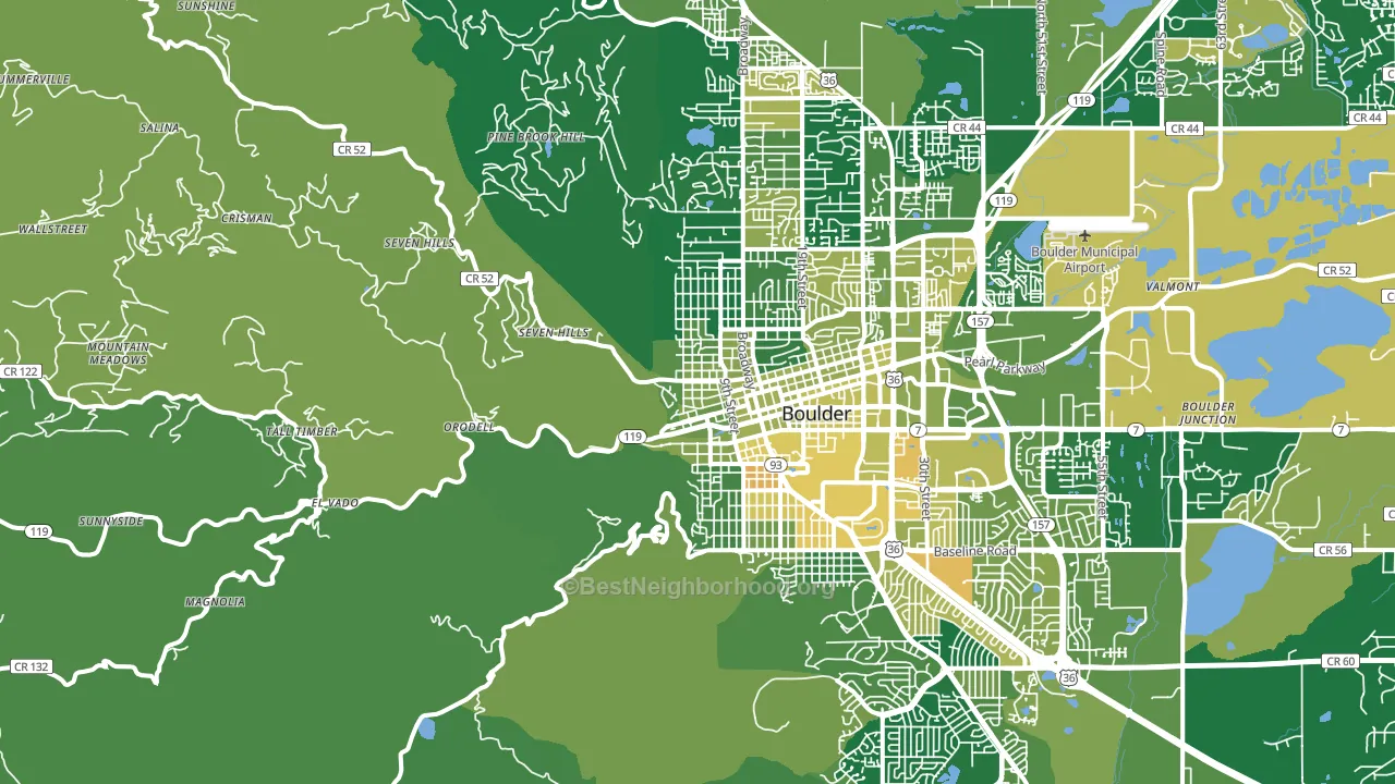 80302, CO block-group voter-turnout map