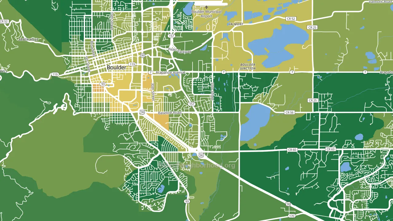 80303, CO block-group voter-turnout map