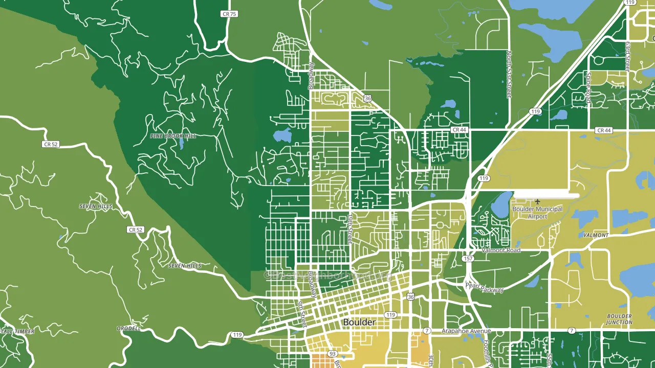 80304, CO block-group voter-turnout map