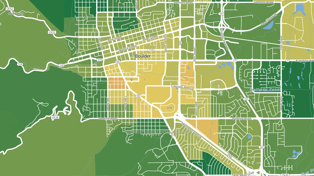 80309, CO block-group voter-turnout map