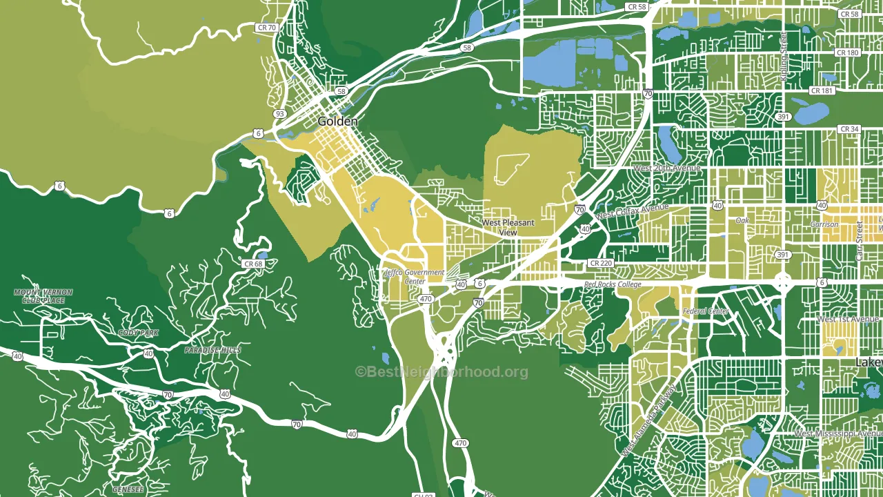 80401, CO block-group voter-turnout map