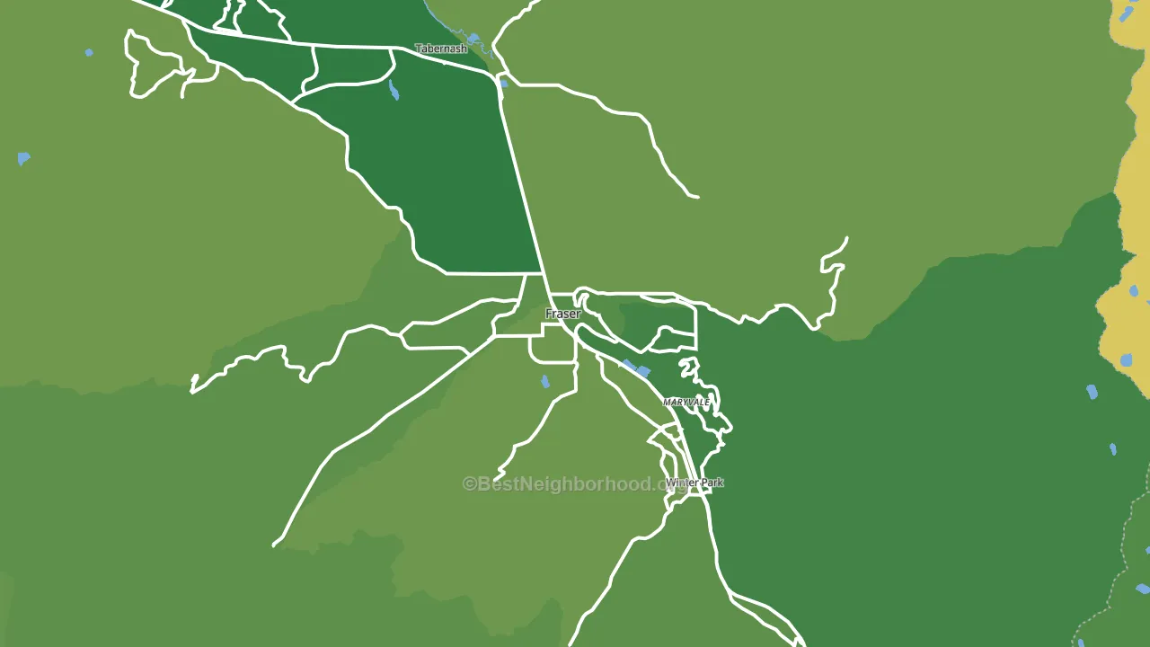 80442, CO block-group voter-turnout map