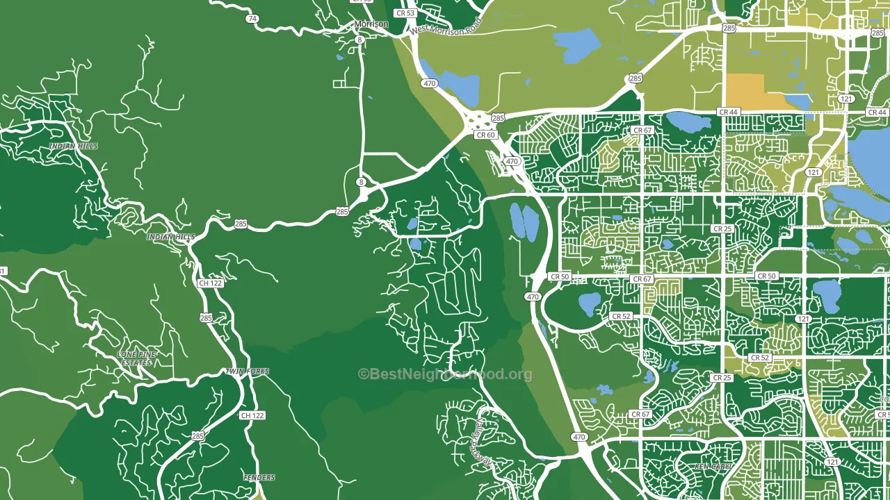 80465, CO block-group voter-turnout map