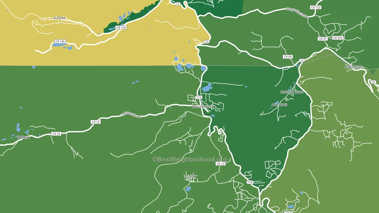 80474, CO block-group voter-turnout map