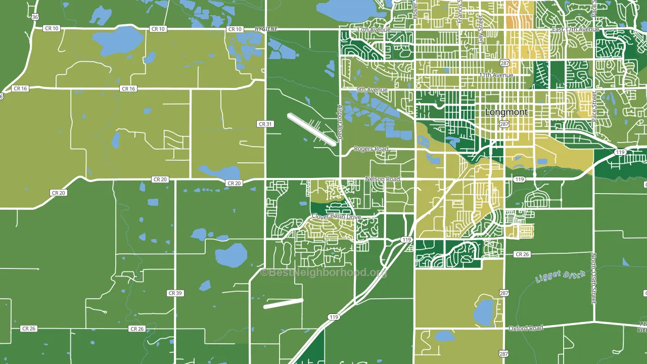 80503, CO block-group voter-turnout map