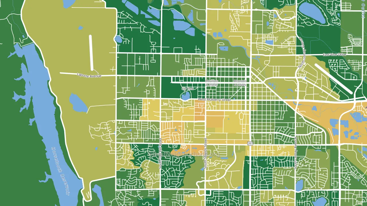 80521, CO block-group voter-turnout map