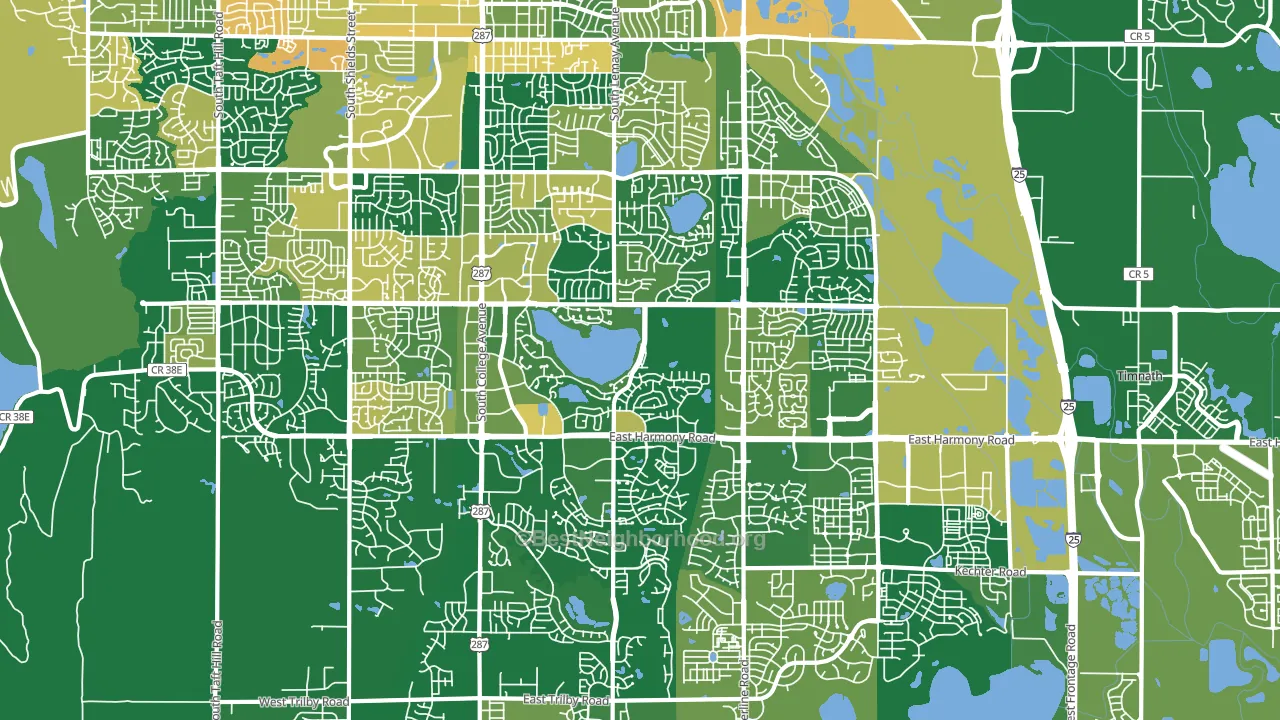 80525, CO block-group voter-turnout map