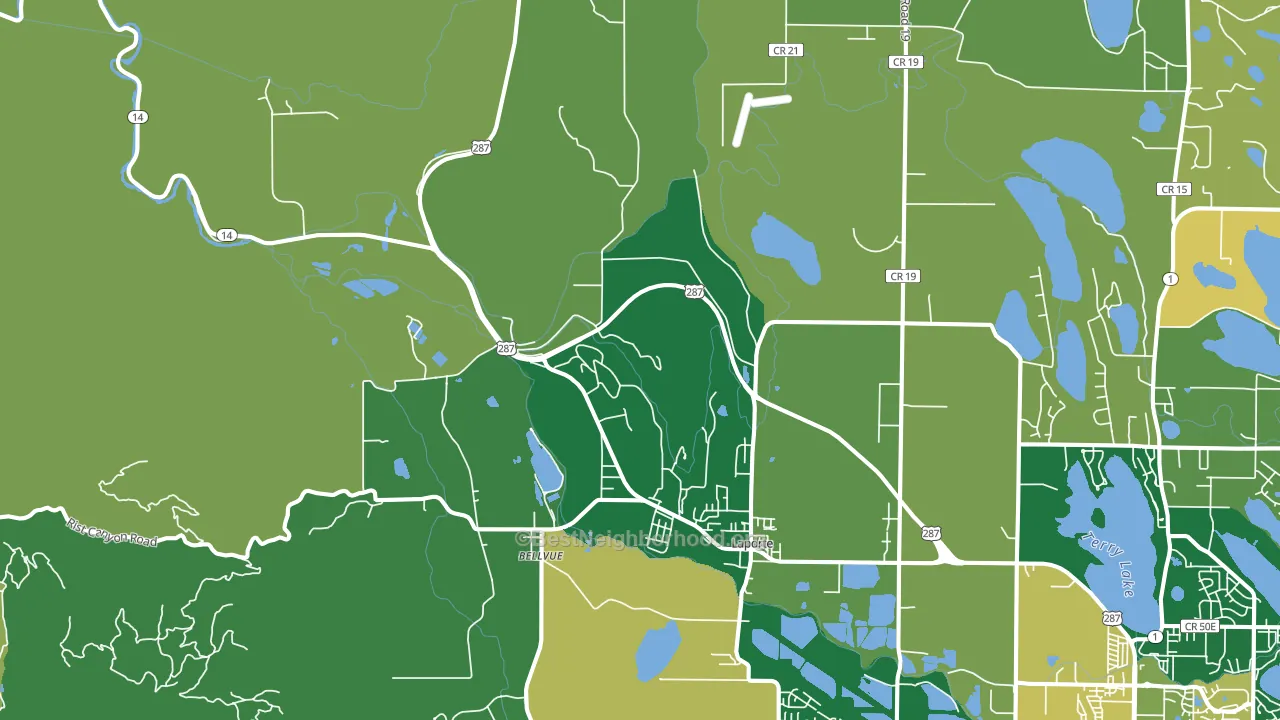 80535, CO block-group voter-turnout map