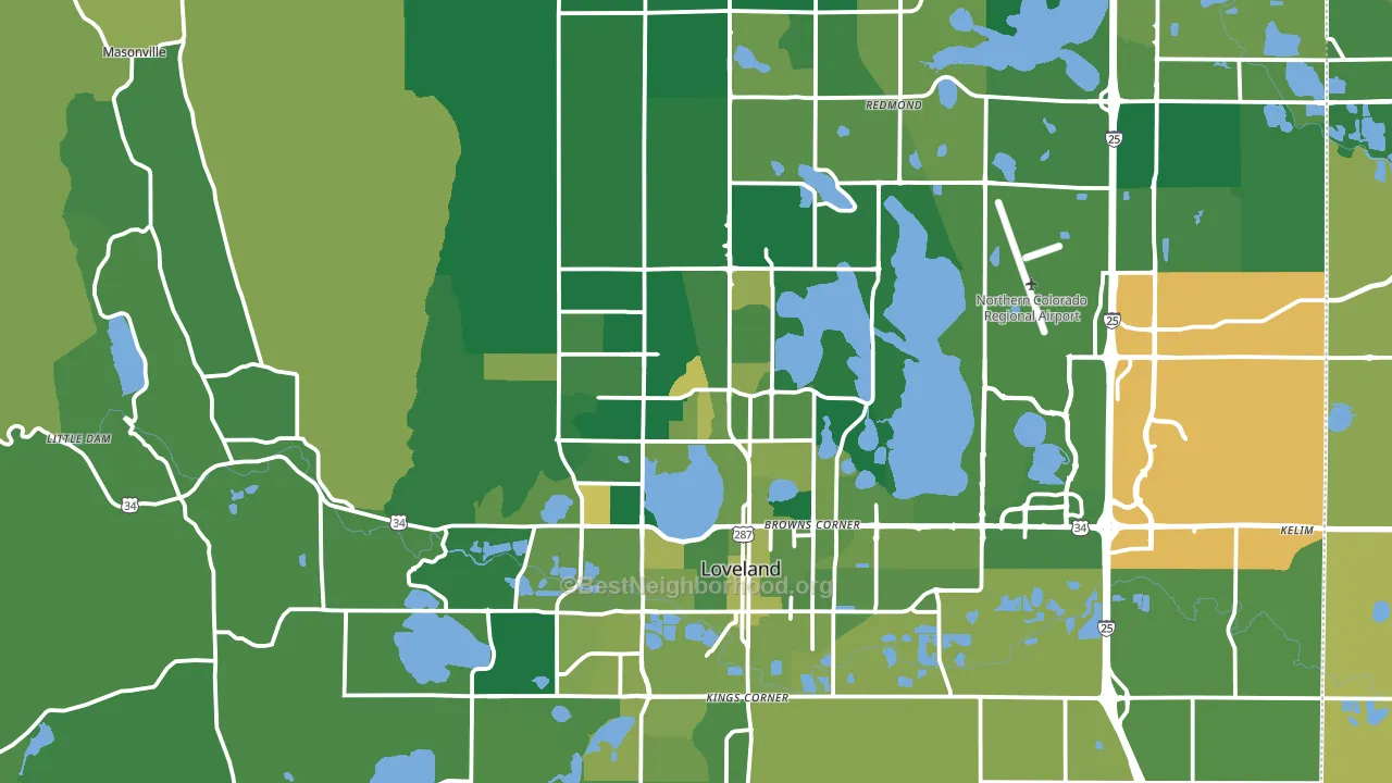 80538, CO block-group voter-turnout map