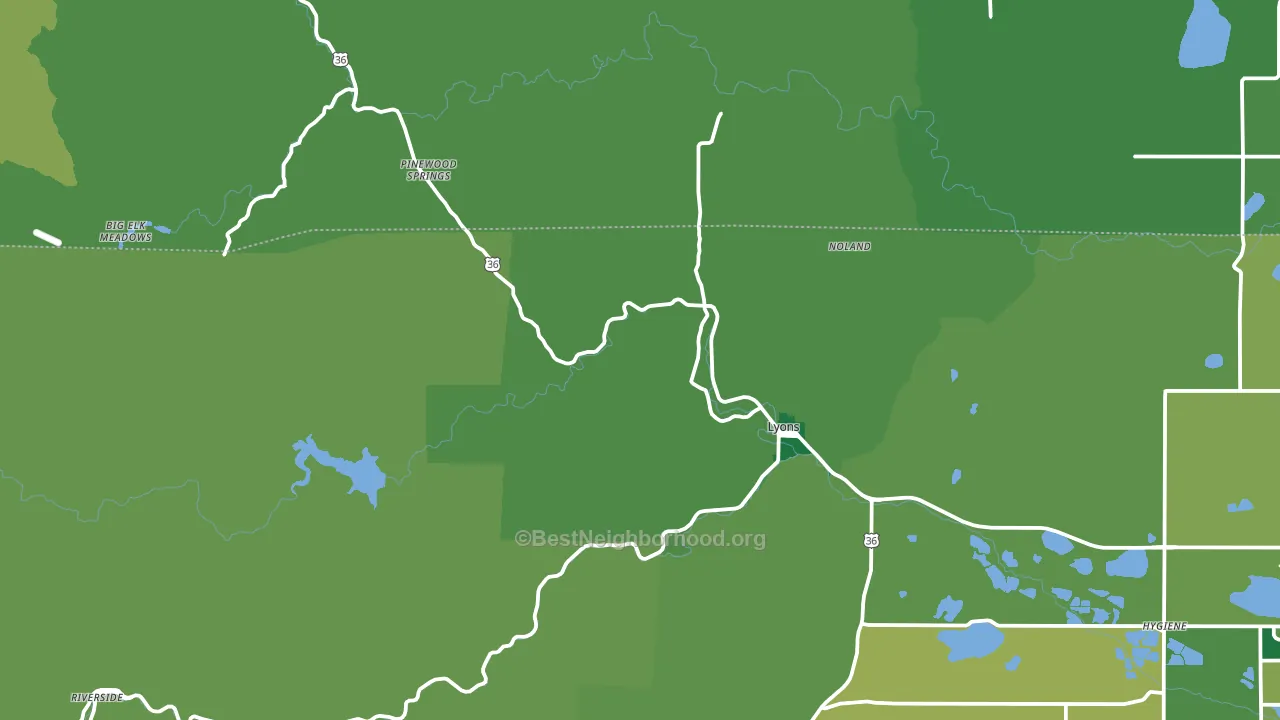 80540, CO block-group voter-turnout map
