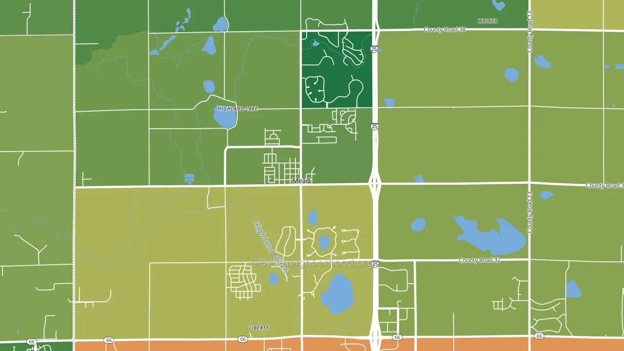 80542, CO block-group voter-turnout map