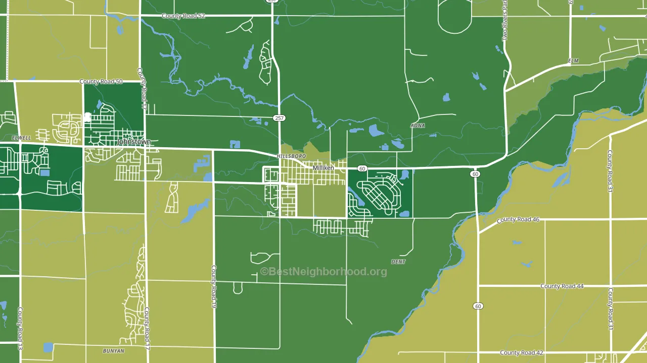 80543, CO block-group voter-turnout map
