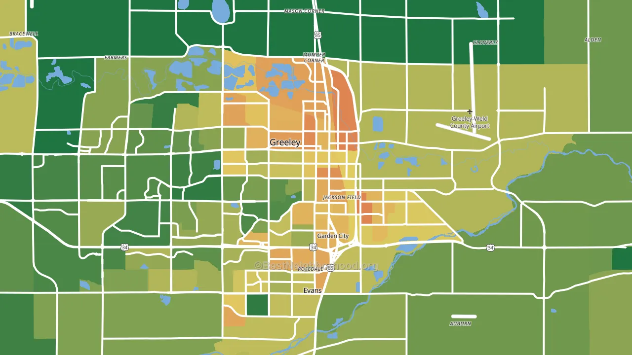 80631, CO block-group voter-turnout map