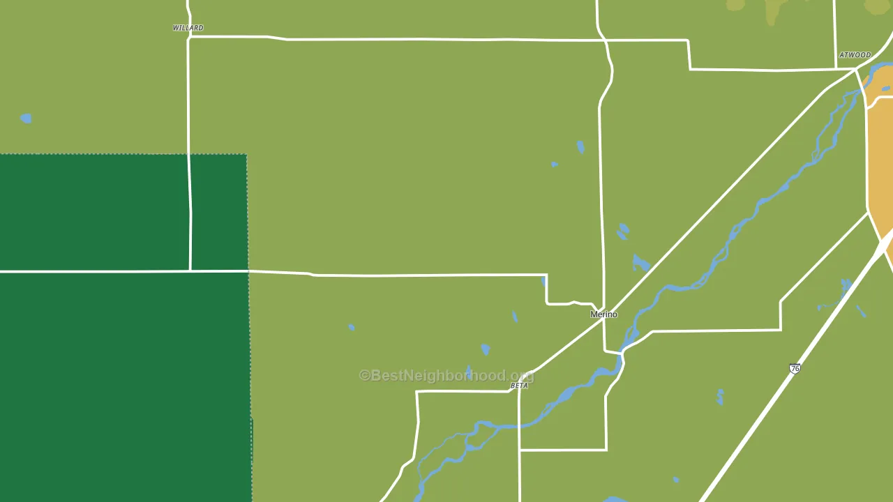 80741, CO block-group voter-turnout map