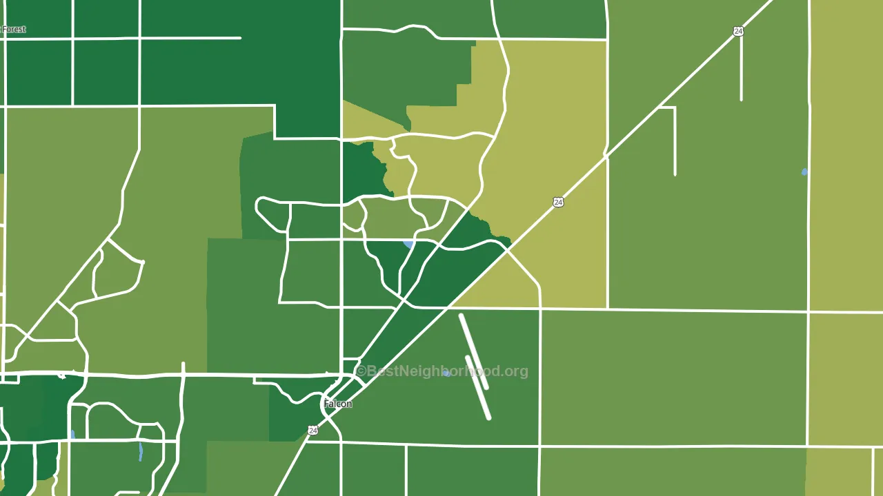 80831, CO block-group voter-turnout map