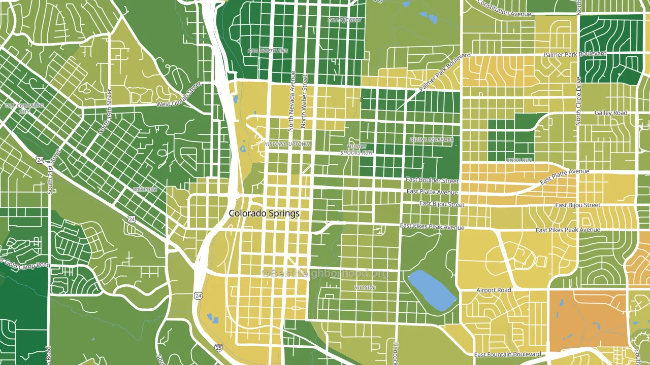80903, CO block-group voter-turnout map