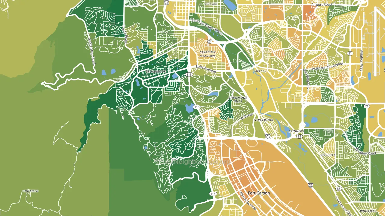 80906, CO block-group voter-turnout map