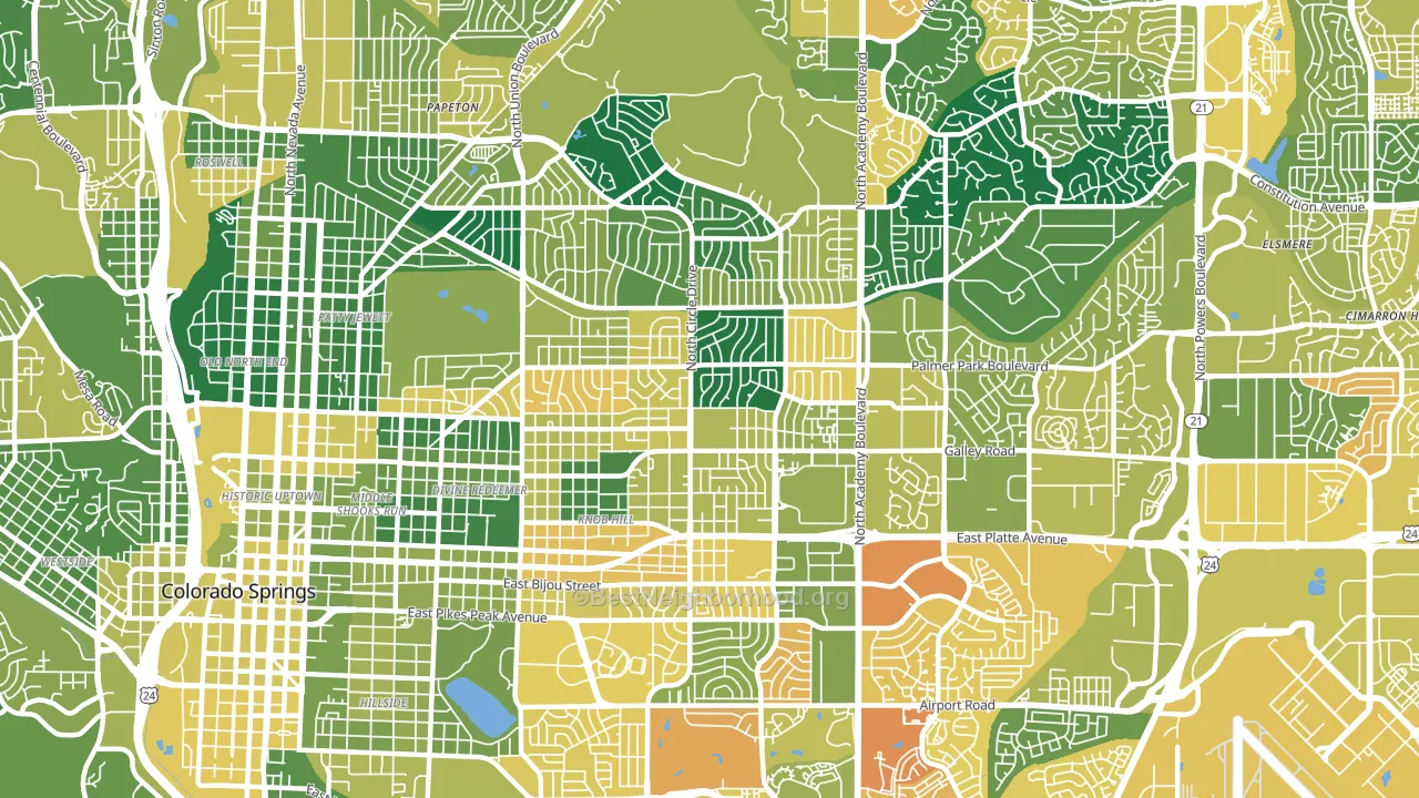 80909, CO block-group voter-turnout map