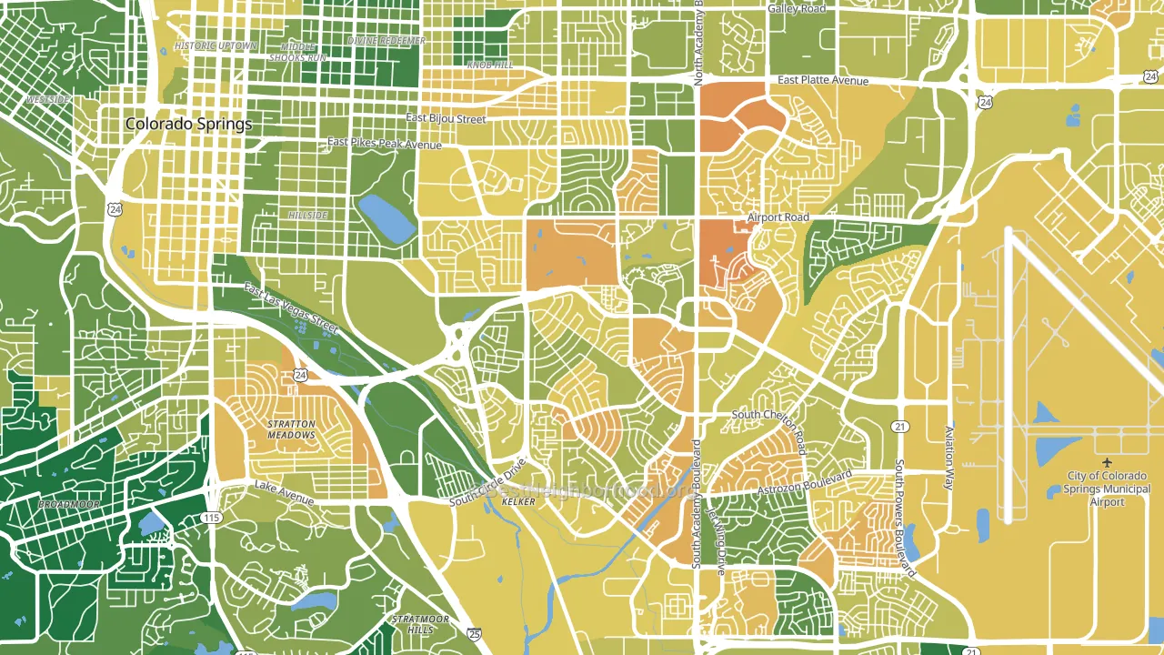 80910, CO block-group voter-turnout map