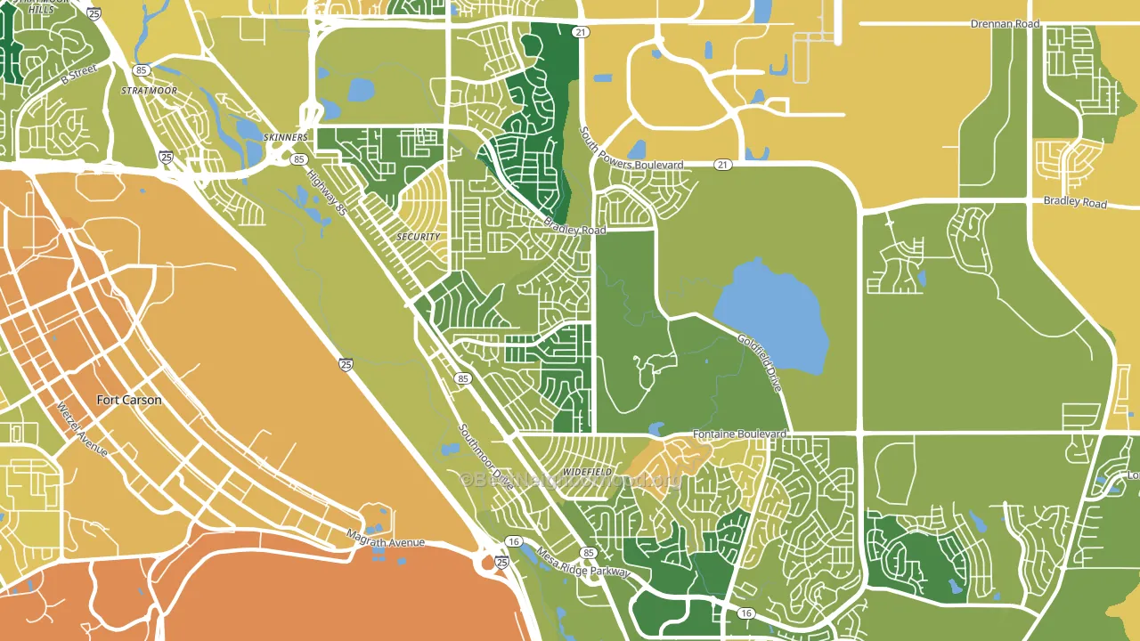 80911, CO block-group voter-turnout map