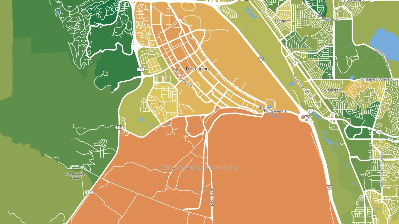 80913, CO block-group voter-turnout map