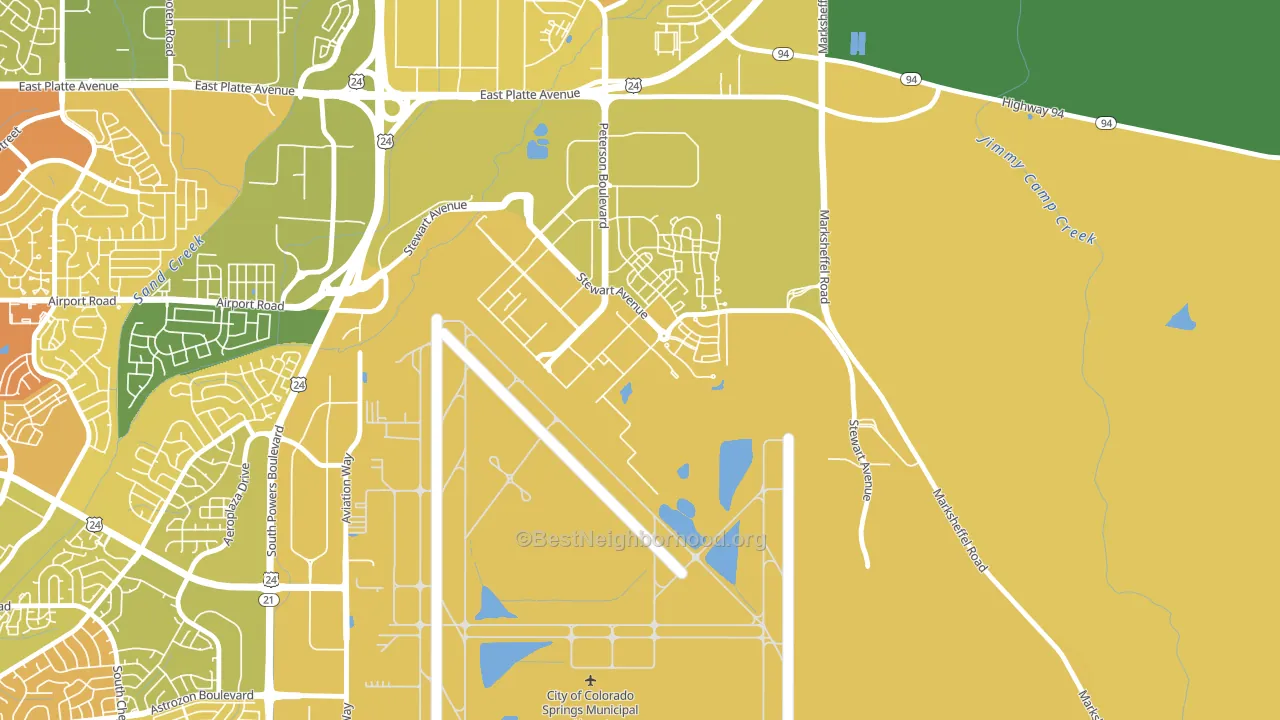 80914, CO block-group voter-turnout map