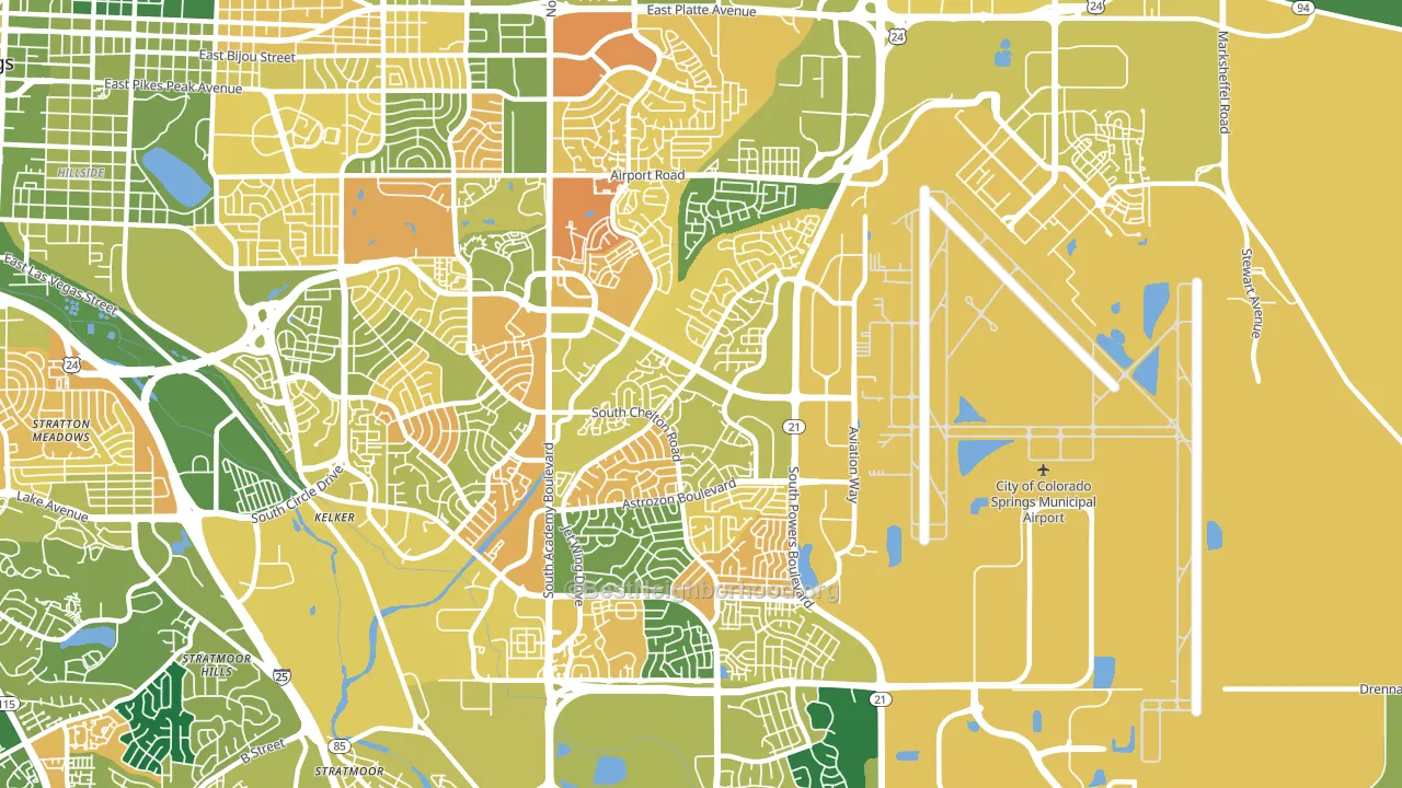 80916, CO block-group voter-turnout map