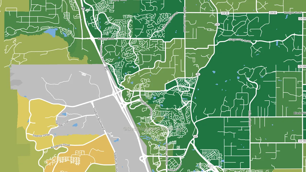 80921, CO block-group voter-turnout map