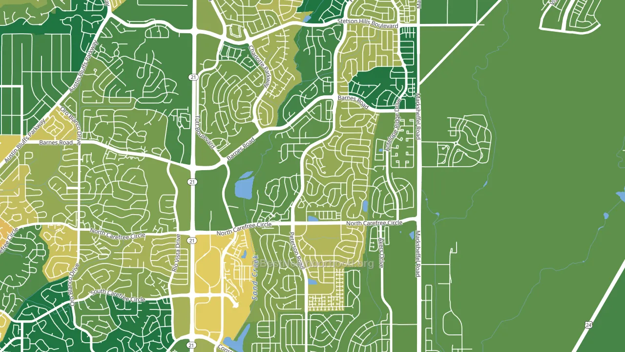 80922, CO block-group voter-turnout map