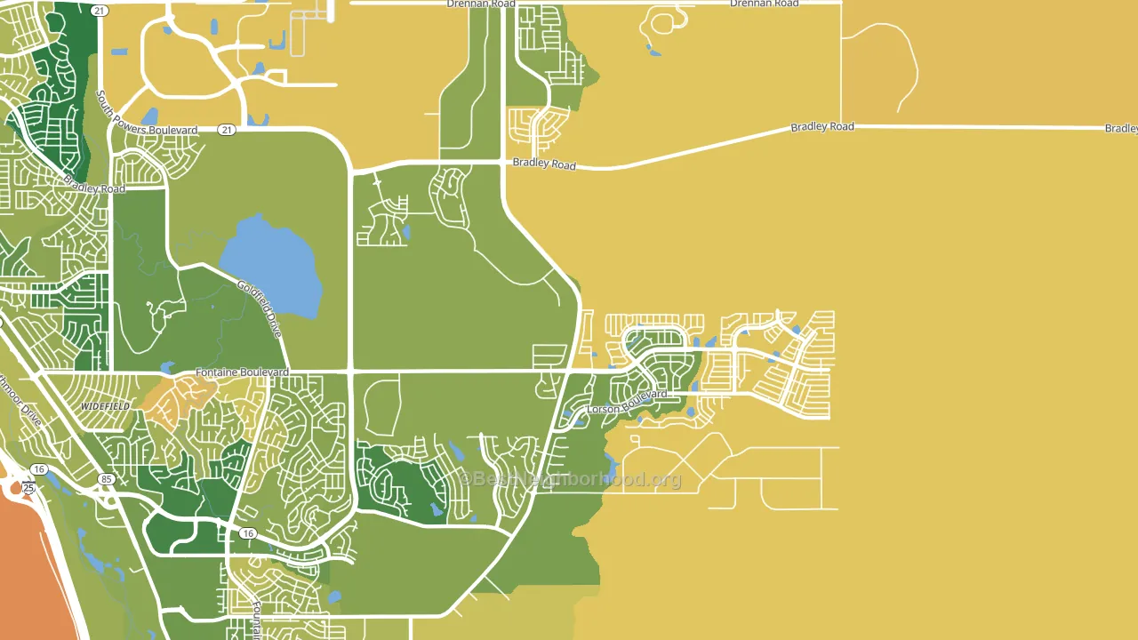 80925, CO block-group voter-turnout map
