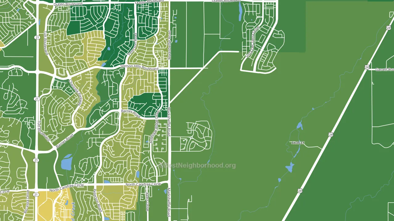 80938, CO block-group voter-turnout map