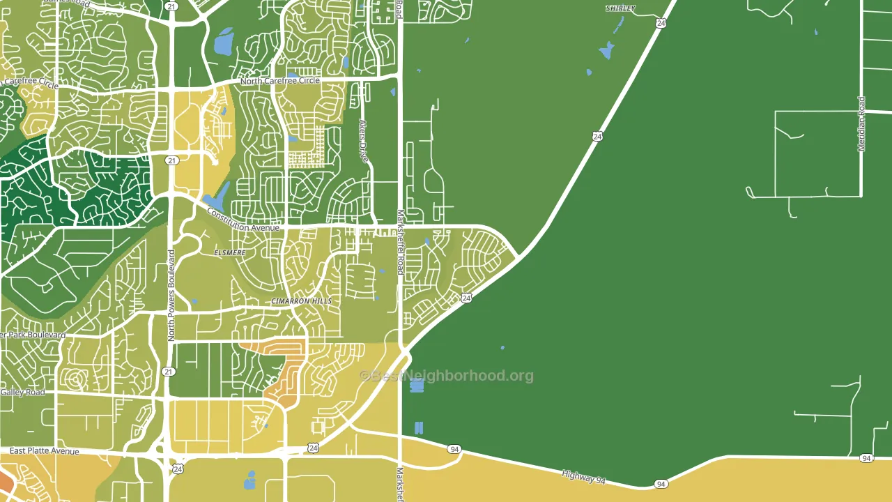 80951, CO block-group voter-turnout map