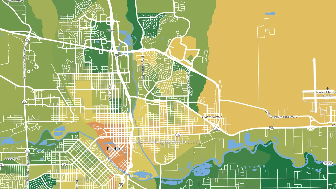 81001, CO block-group voter-turnout map
