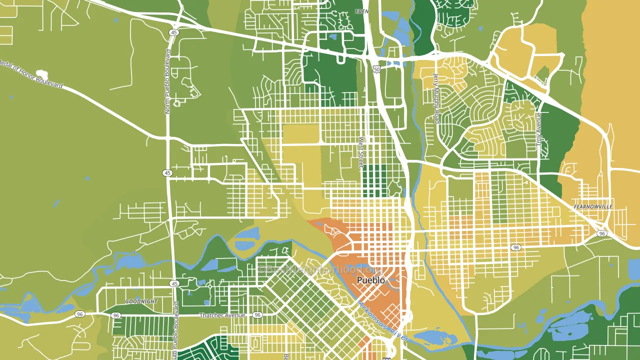 81003, CO block-group voter-turnout map