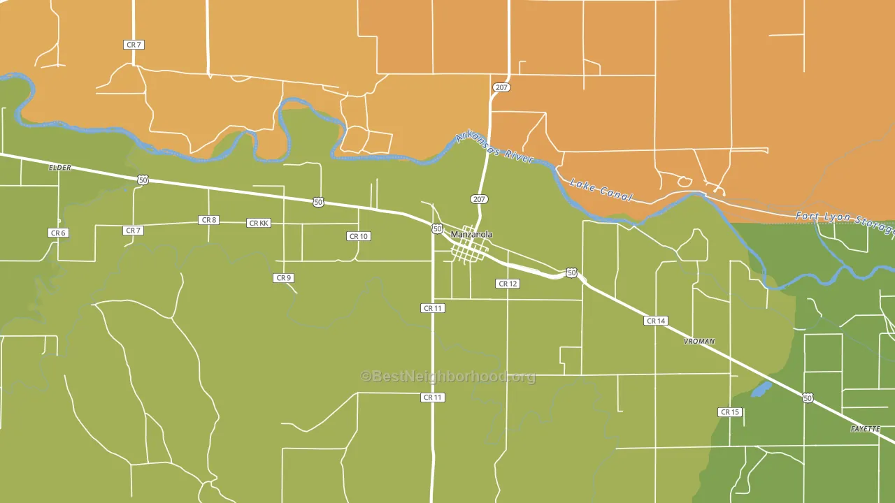 81058, CO block-group voter-turnout map