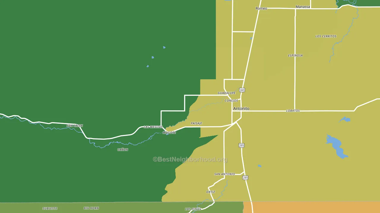 81120, CO block-group voter-turnout map