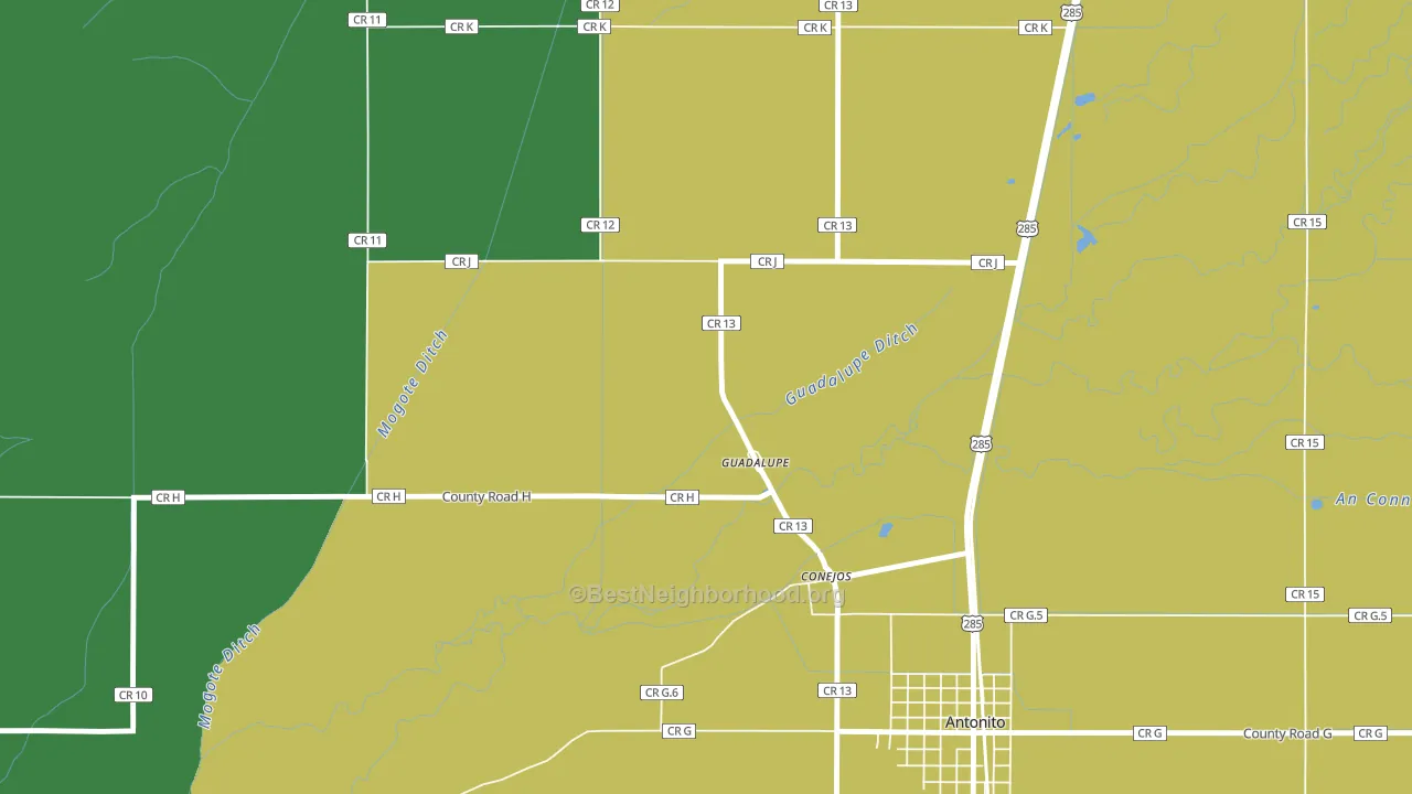81129, CO block-group voter-turnout map