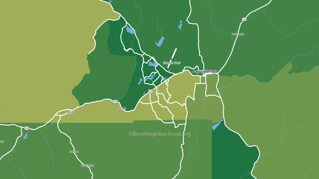 81147, CO block-group voter-turnout map