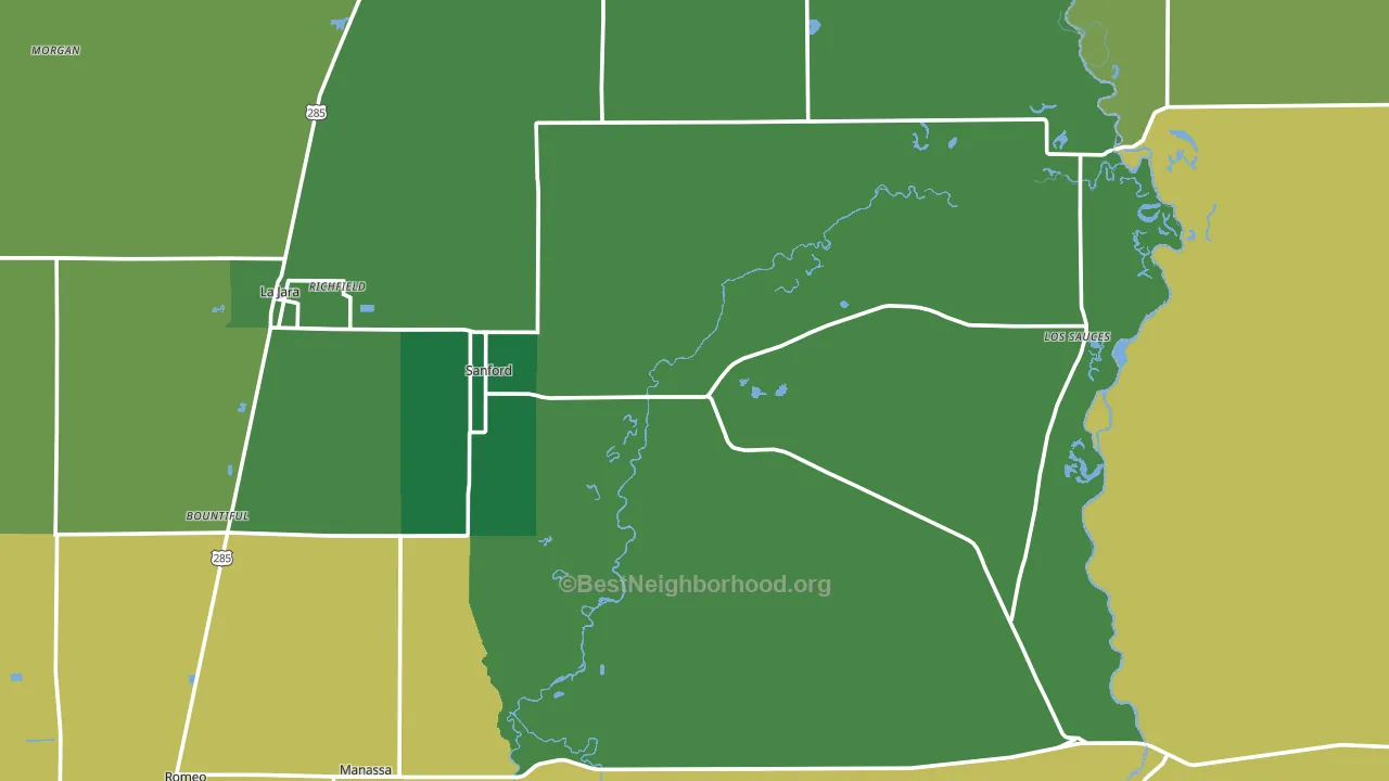 81151, CO block-group voter-turnout map