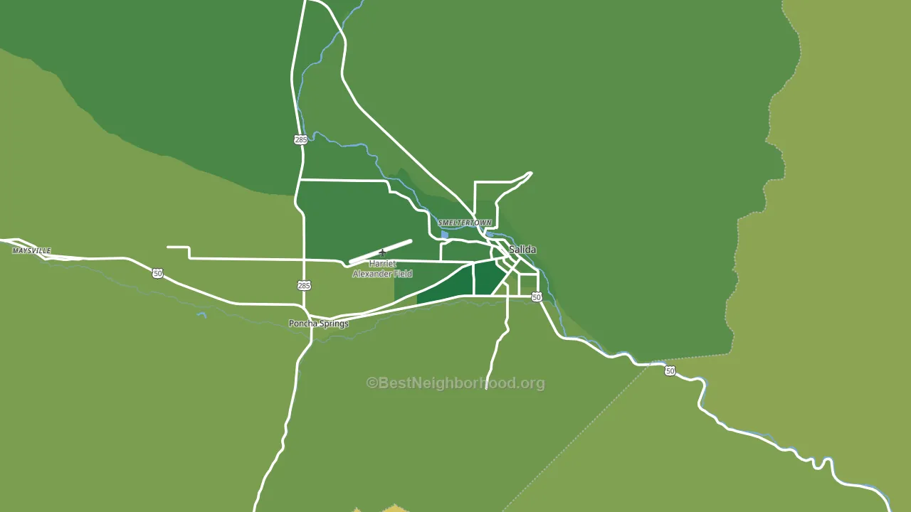 81201, CO block-group voter-turnout map