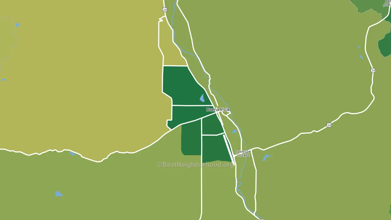 81211, CO block-group voter-turnout map