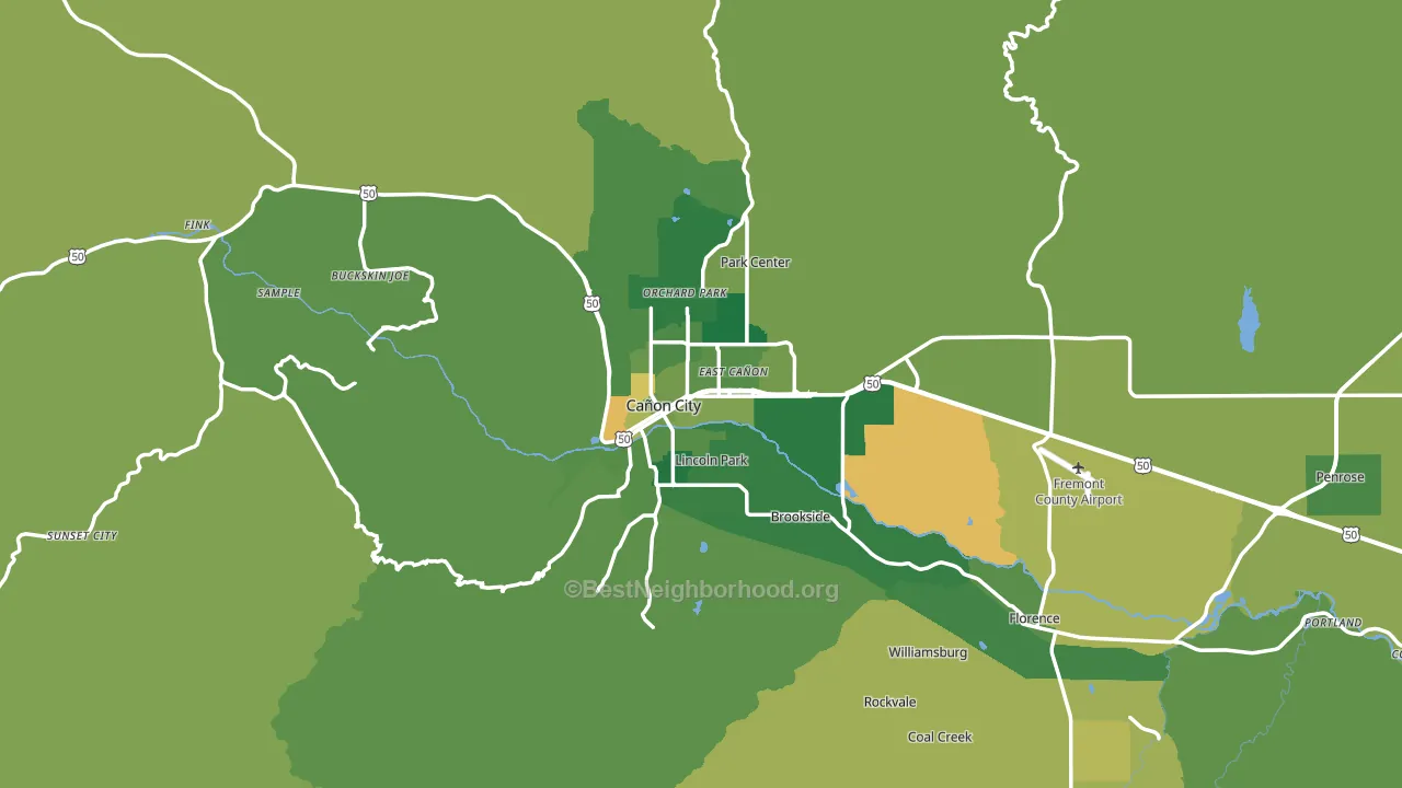81212, CO block-group voter-turnout map