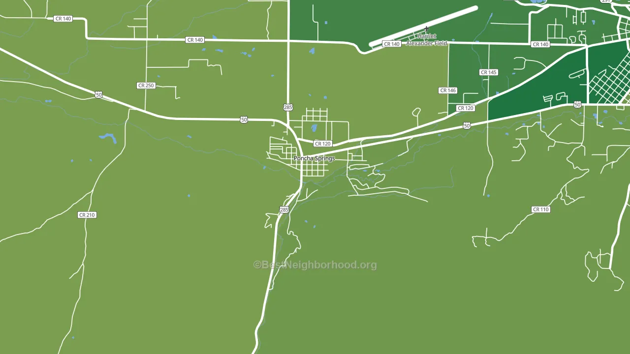 81242, CO block-group voter-turnout map