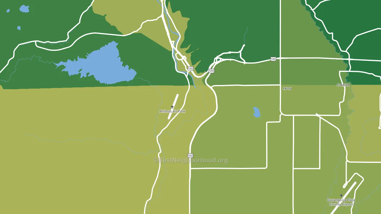 81303, CO block-group voter-turnout map